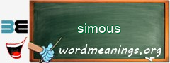 WordMeaning blackboard for simous